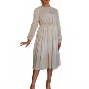 NEW ESTEEM COUTURE rosa long sleeve dress in nude